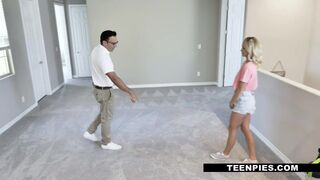 Hot Teen Tenant Emma Hix offers Pussy to Landlord