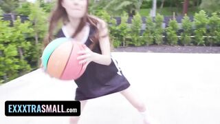 Hot Babe With Natural Hairy Pussy Gets Her Pussy Filled Up By Her Basketball Coach - Exxxtra Small