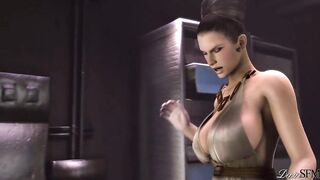 Resident Evil - Jill Valentine Gets Her Tight Ass Fuck By Huge Futanari Cock, 3D Futanari