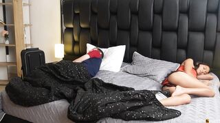 PART1: MY STEPSISTER CATCHES ME MASTURBATING WHILE WE ARE LOCKED IN A HOTEL ROOM