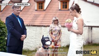 BRIDE4K. Blonde bride with natural tits enjoyed a good fuck on her kinky wedding