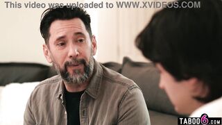 Stepson and stepdad DP mature stepmom after a blindfolded massage