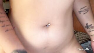 Tattooed Latina Blows Me Gets Naked Rides Hard Then Facesits Deep Pussy Fingering POV