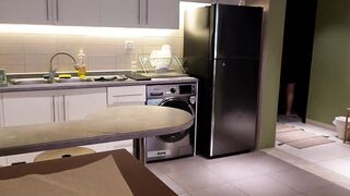 Lonely Stepmom Cooks Dinner For Step-Son Then Begs Him To Fuck Her