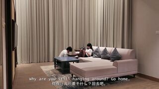 Boss's Rough Punishment and Creampie Cleanup